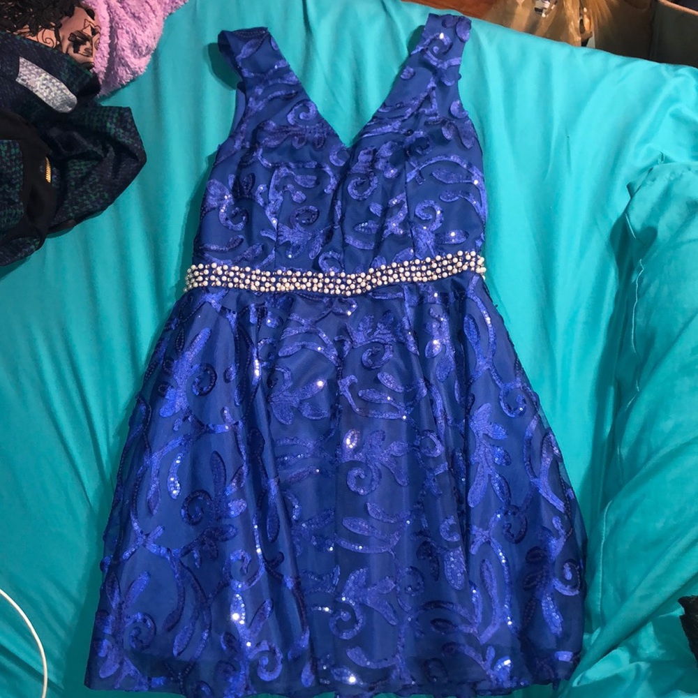 Blue mid dress